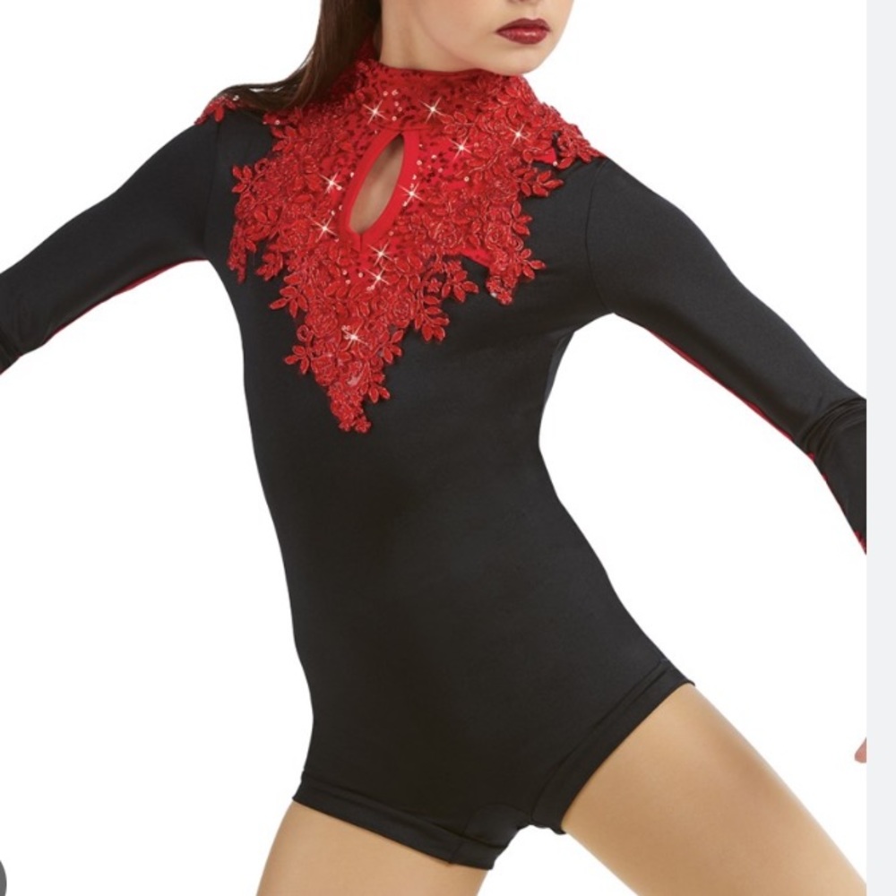 Weissman Red Sequin Biketard